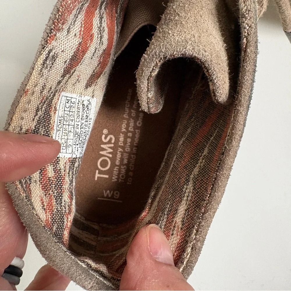 Toms | Women’s Brown Tan Suede Lace Up Tie Desert Wedge Ankle Boot Size 9 - Picture 4 of 7